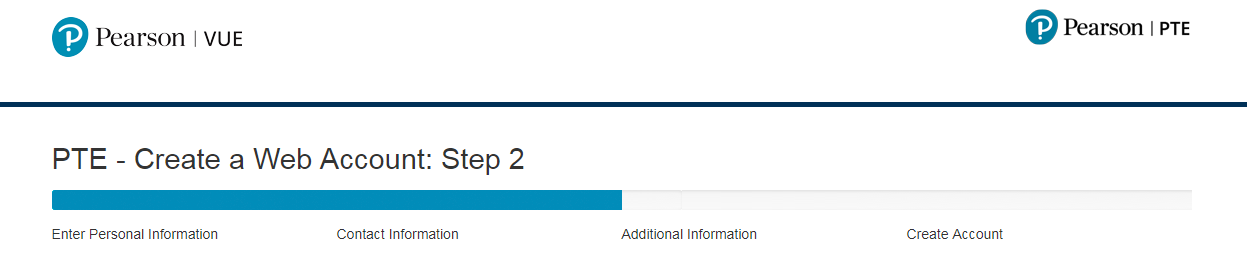 PTE Registration Step 1